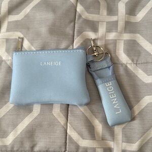LANEIGE Light Blue Pouch and Keychain Set